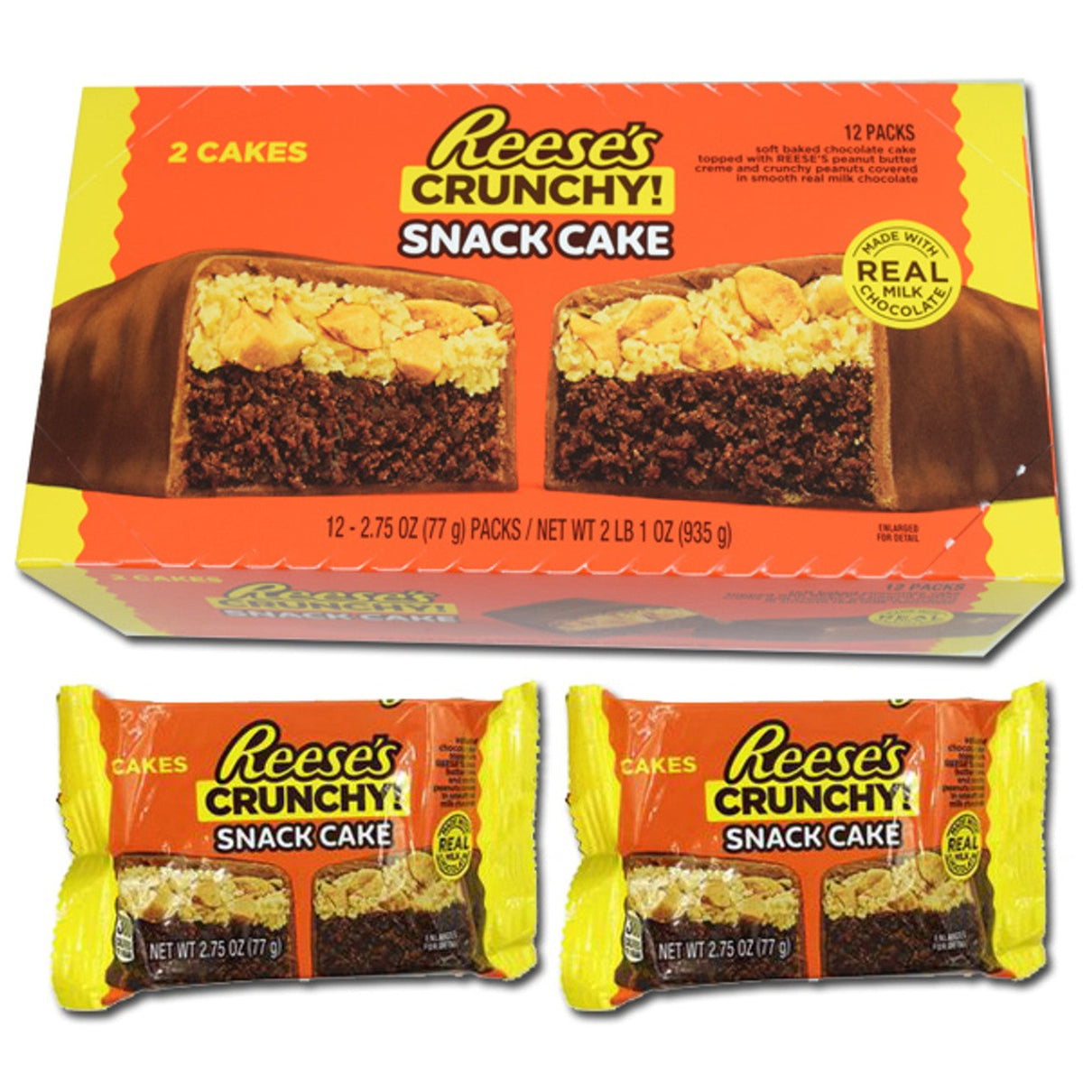 Reces Crunch Reese's Crunchy Snack Cakes 2.75oz- 12ct – I Got Your Candy