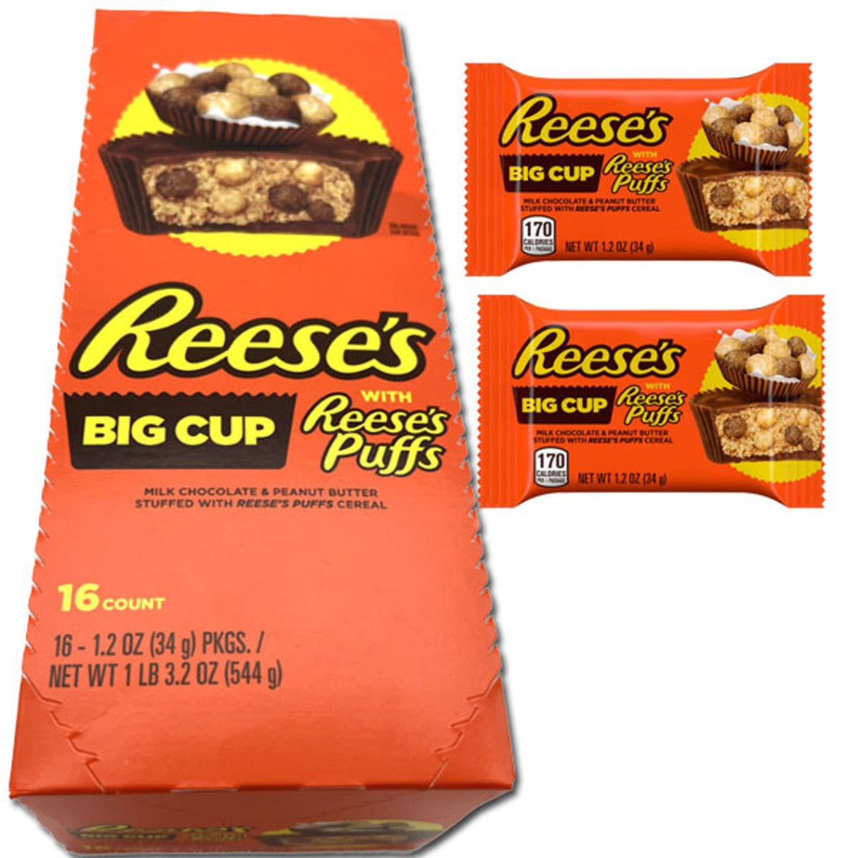 Reese's Big Cup Peanut Butter Puffs 1.2oz - 18ct