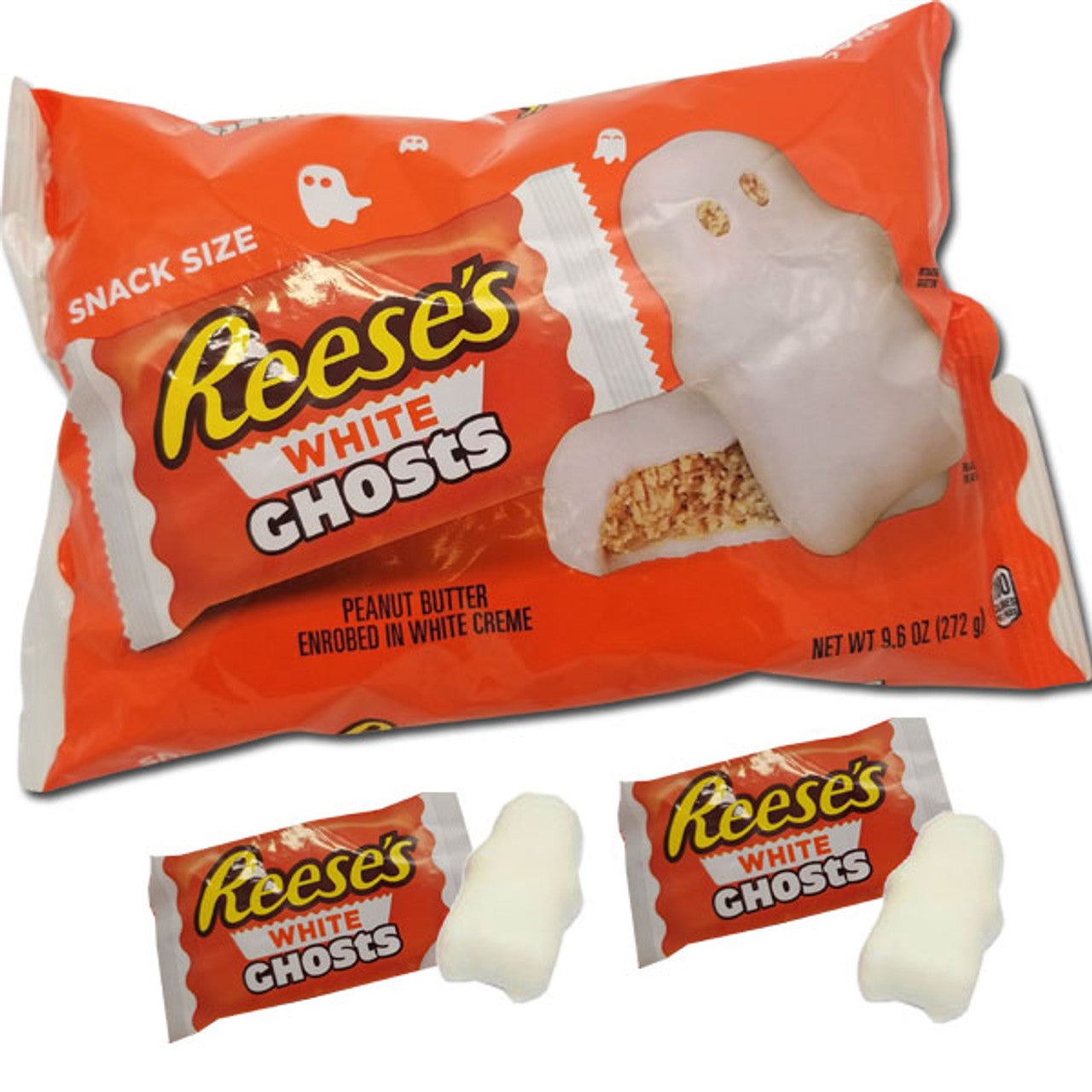 Reese's White Peanut Butter Ghosts Bag 9.6oz - 6ct