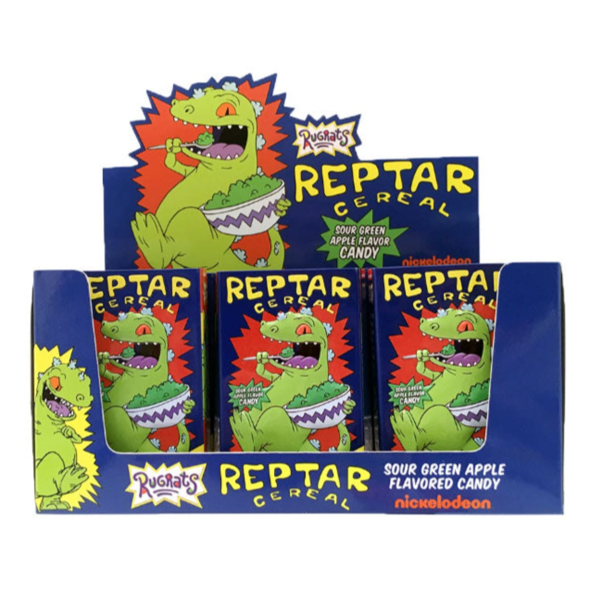 Boston America Nickelodeon Reptar Cereal Candy in Tins 1.2oz - 12ct