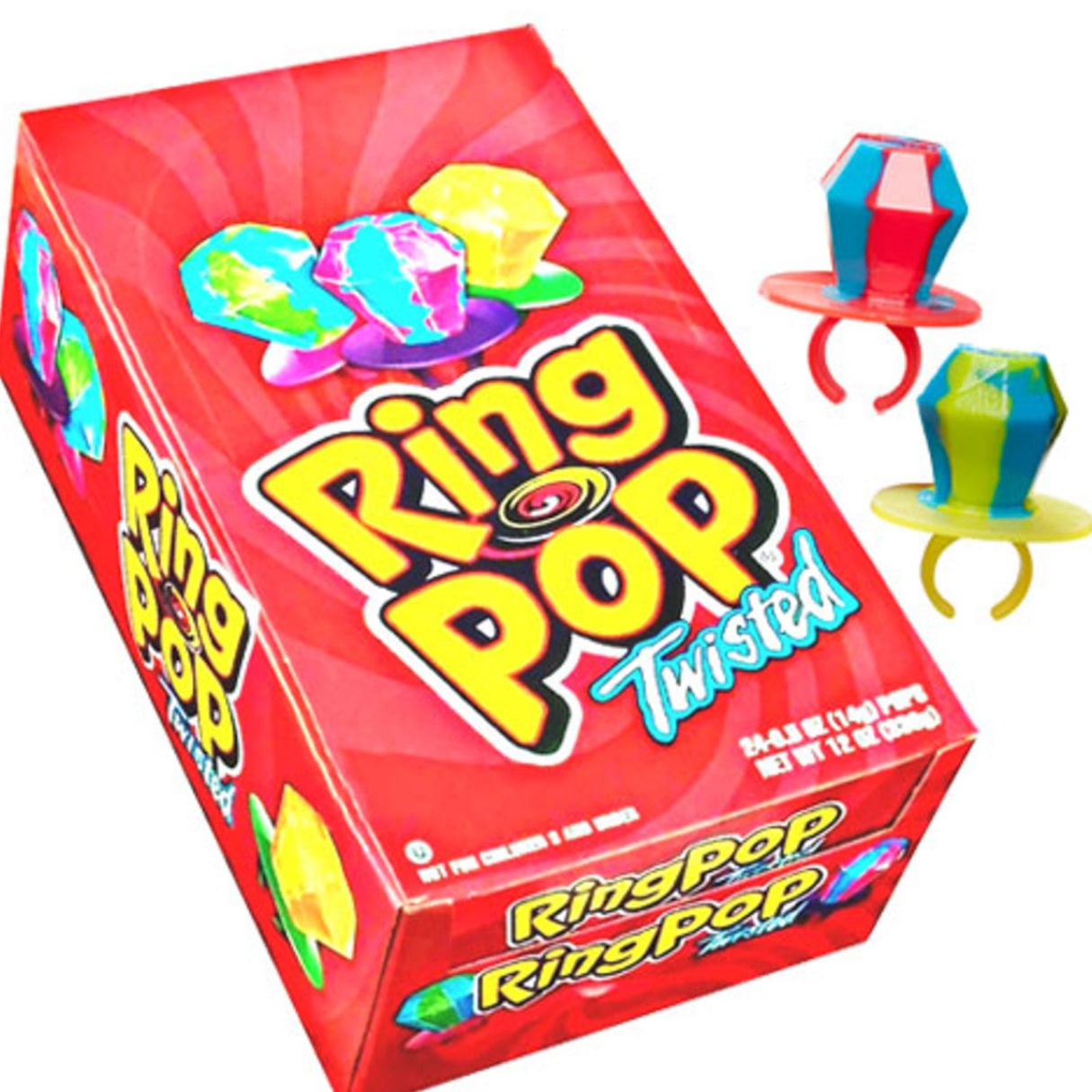 Bazooka Ring Pop Twisted .5oz - 24ct – I Got Your Candy