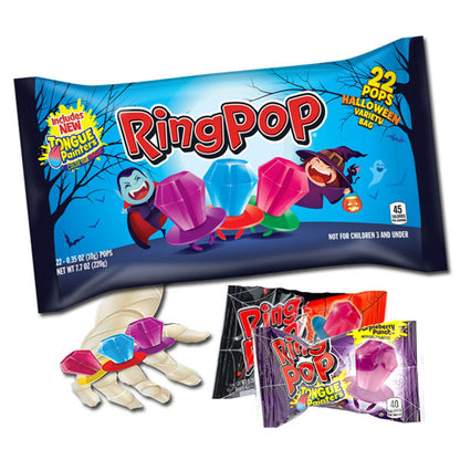 Halloween Ring Pops Tongue Painter 7.7oz 6ct