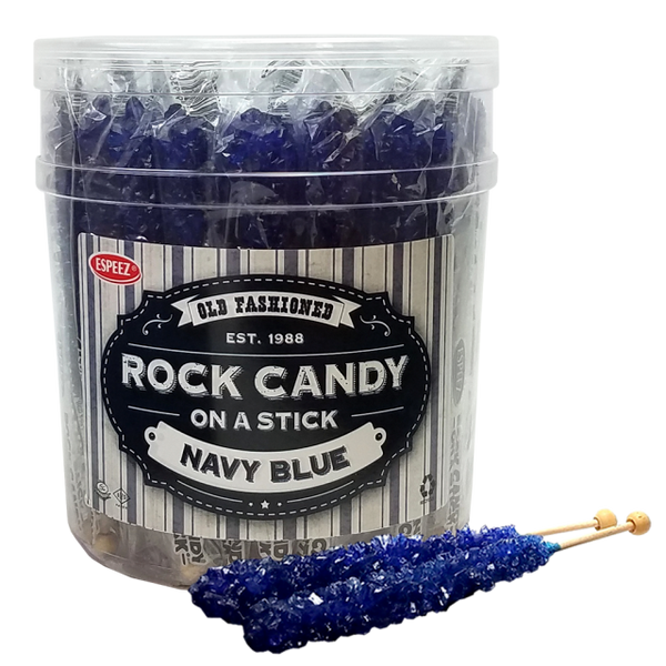 Espeez Rock Candy Sticks Navy Blueberry Jar 0.8oz - 36ct