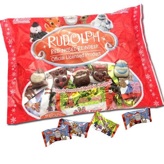 Rudolph Mini Chocolate Double Crisp Candies Bag 10oz - 12ct