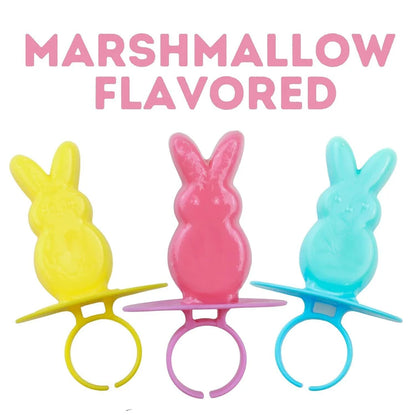 Peeps Bunny Lollipop Rings 0.42oz - 24ct