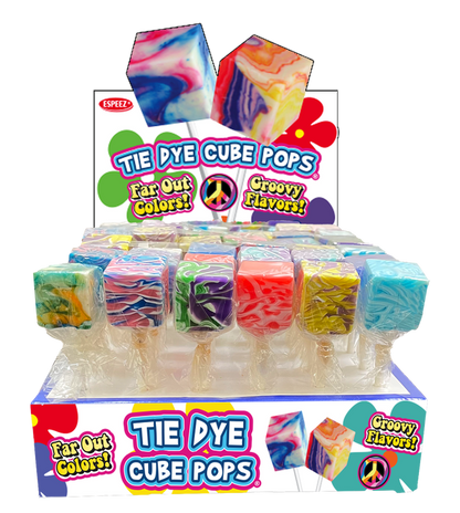 Espeez Tie Dye Cube Lollipops - 576ct