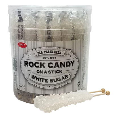 Espeez Rock Candy Sticks White Wrapped Jar 0.8oz - 36ct
