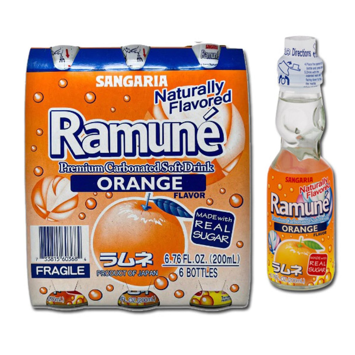 Sangaria Orange Ramuné 6.76oz - 18ct