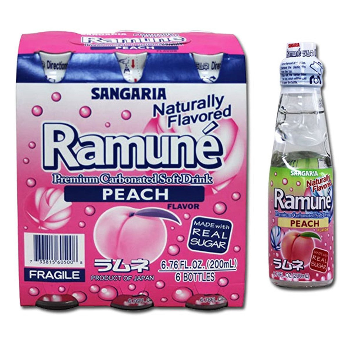 Sangaria Peach Ramuné  6.76oz - 18ct