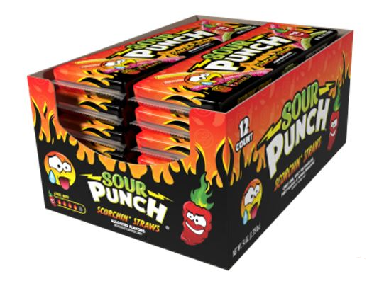 Sour Punch Scorchin Straws 4.5oz - 12ct