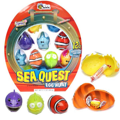 Sea Quest Easter Eggs Filled With Candy 2.1oz - 12ct