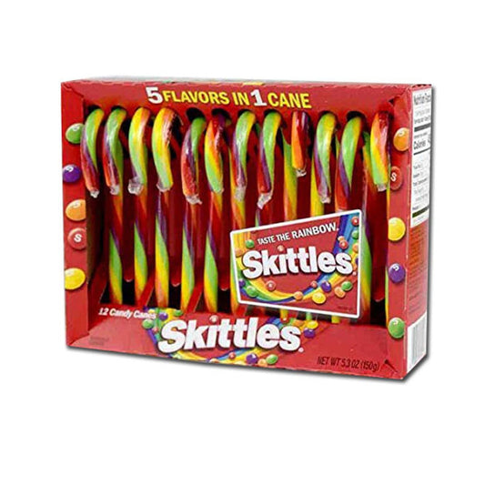 Skittles Candy Canes 5.3oz - 12ct