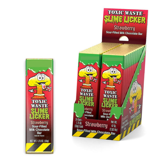Toxic Waste Slime Licker Strawberry Chocolate Bar  1.75oz - 24ct