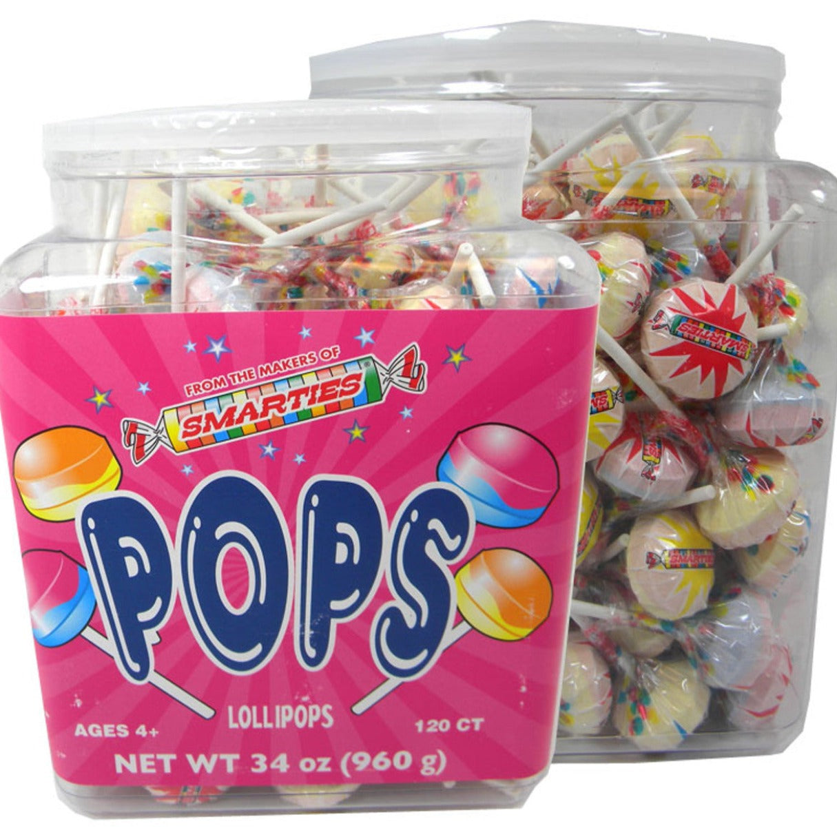 Smarties Pops Lollipops 4.15lbs - 120ct