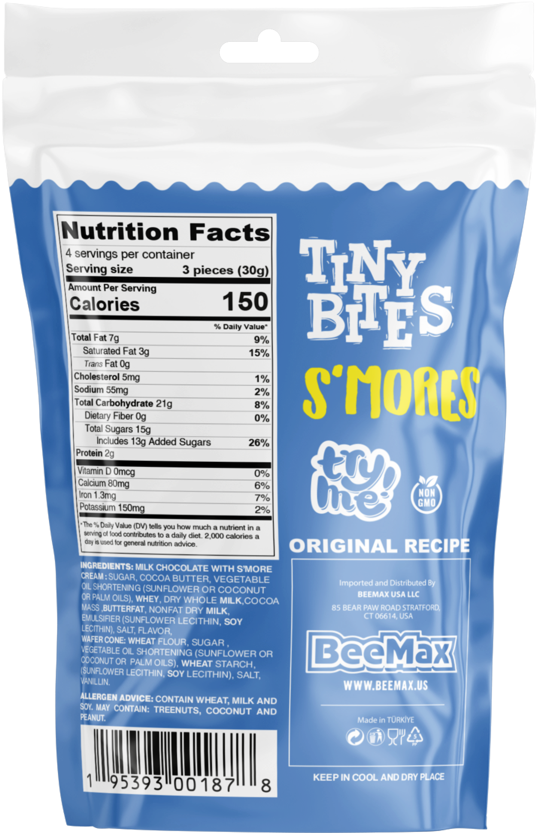 Beemax Tiny Bites S'mores Waffle Cones 4.24oz - 12ct