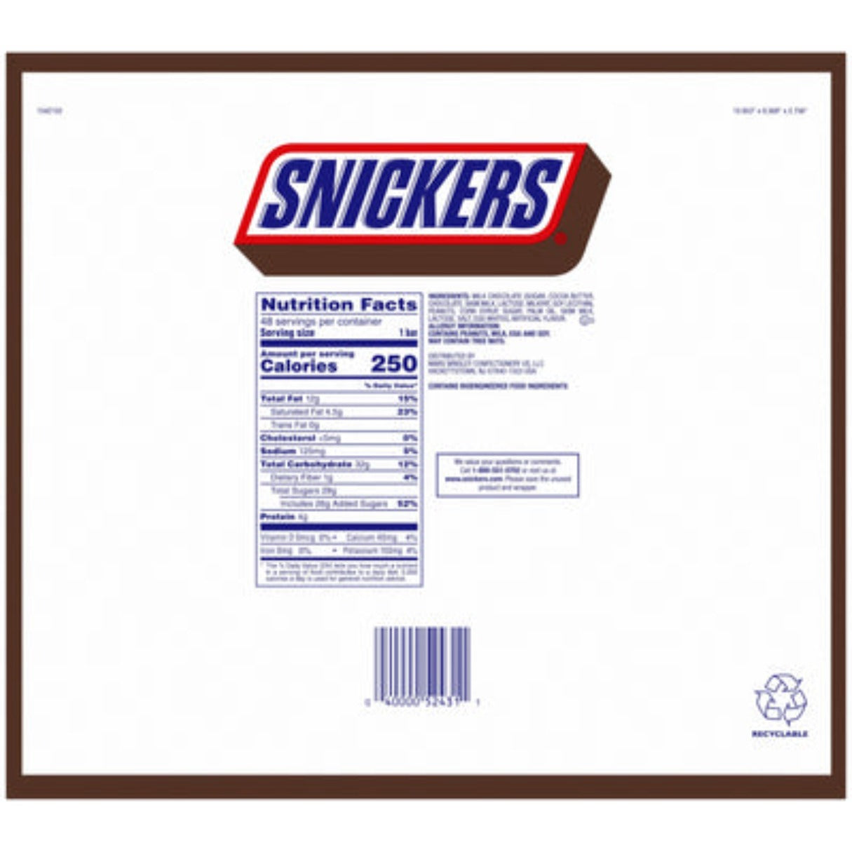 Snickers 1.86 oz - 48ct