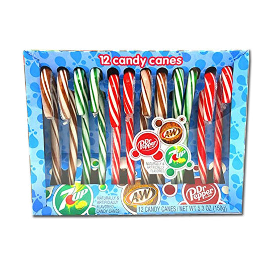 Soda Pop Candy Canes Assorted 5.3oz - 12ct