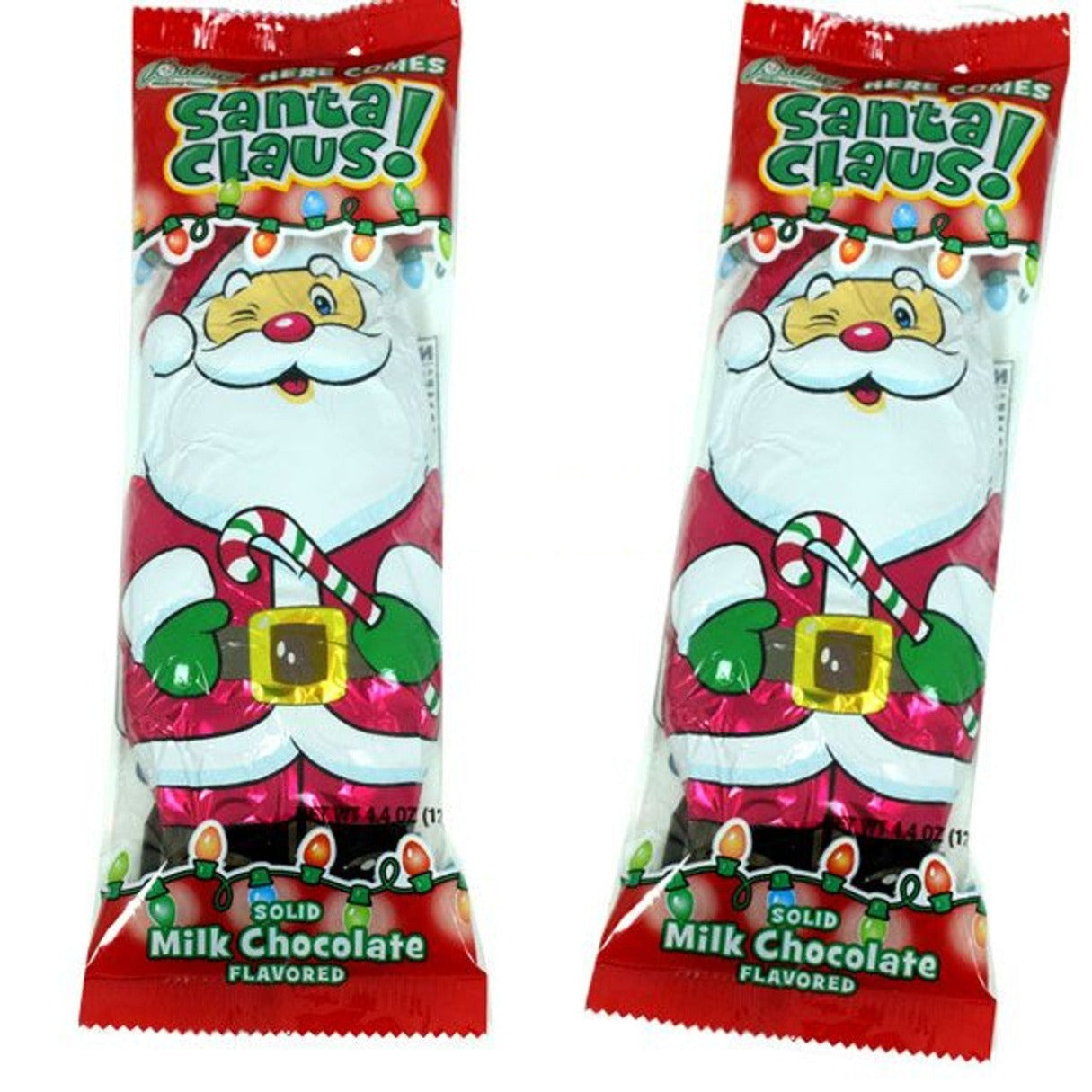 Solid Milk Chocolate Santa 4.4oz - 12ct