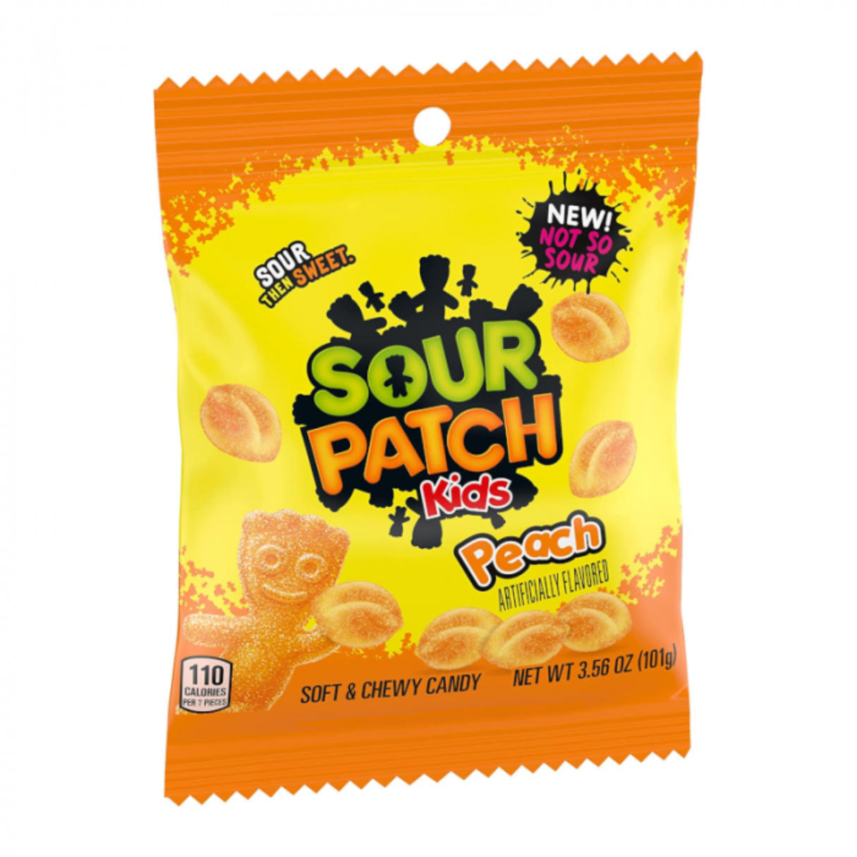 Sour Patch Peach Peg Bag 3.56oz - 12ct