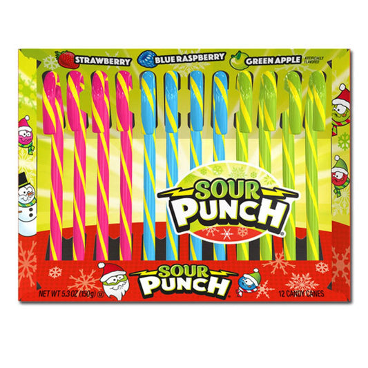 Sour Punch Candy Canes 5.3oz - 12ct