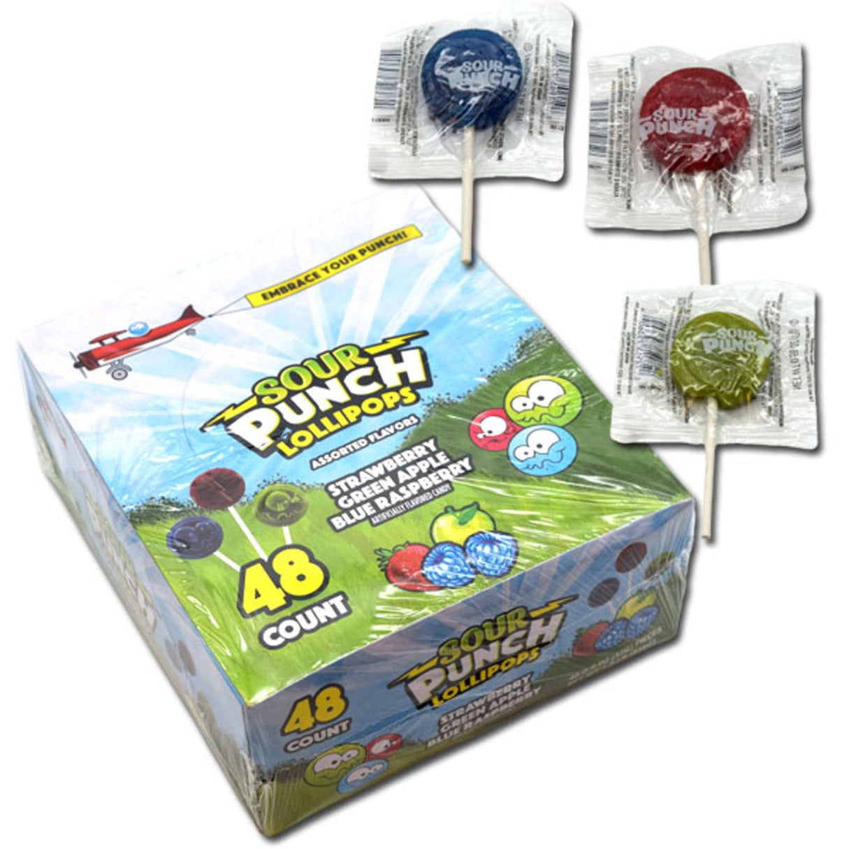 Sour Punch Lollipops - 48ct