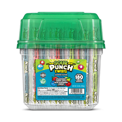 Sour Punch Twists Candy Jar 3.9lbs - 180ct