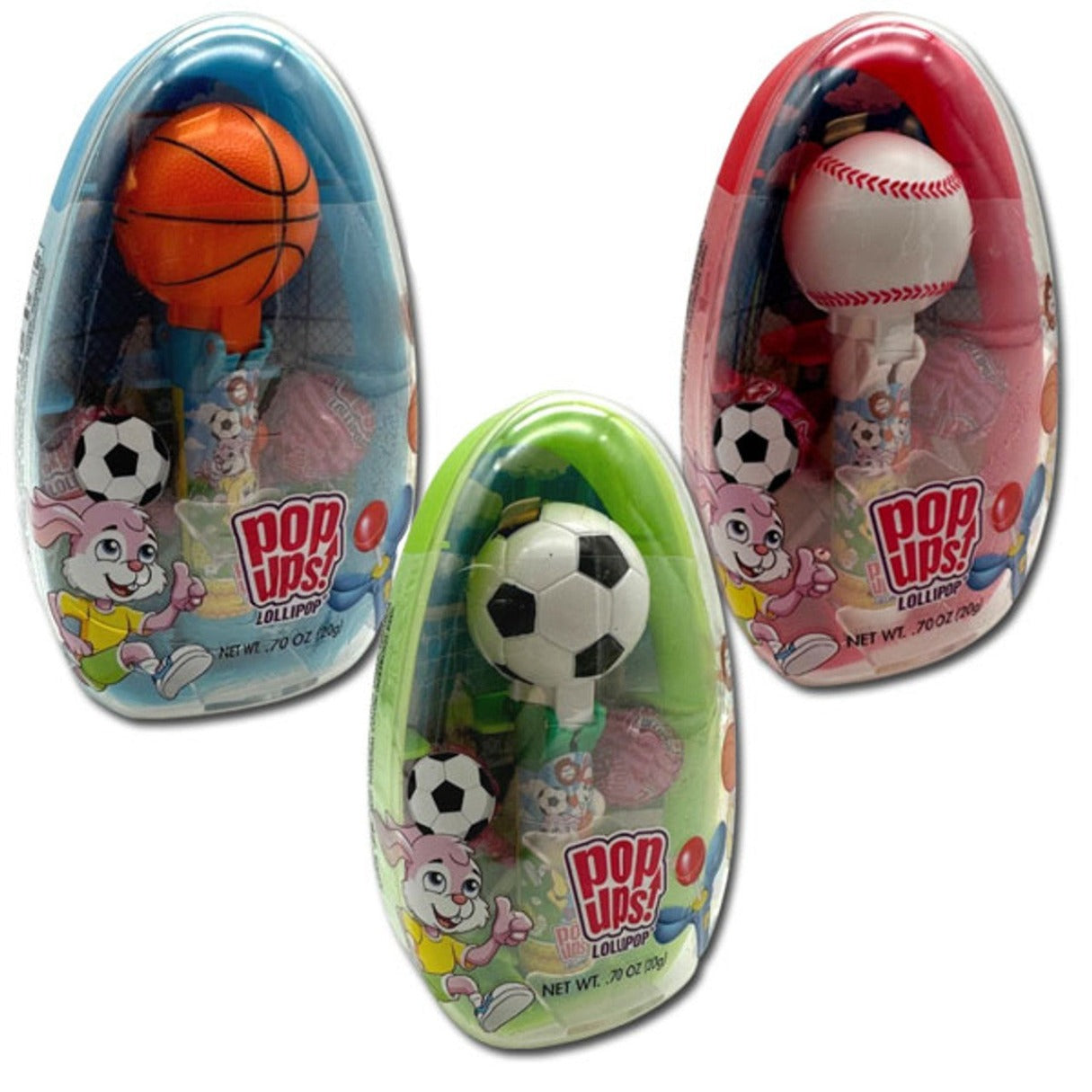 Flix Sport Ball Pop Ups Lollipop Egg - 6ct