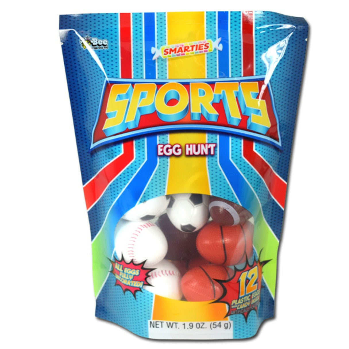 Sports Ball Easter Eggs With Candy 1.9oz - 12ct