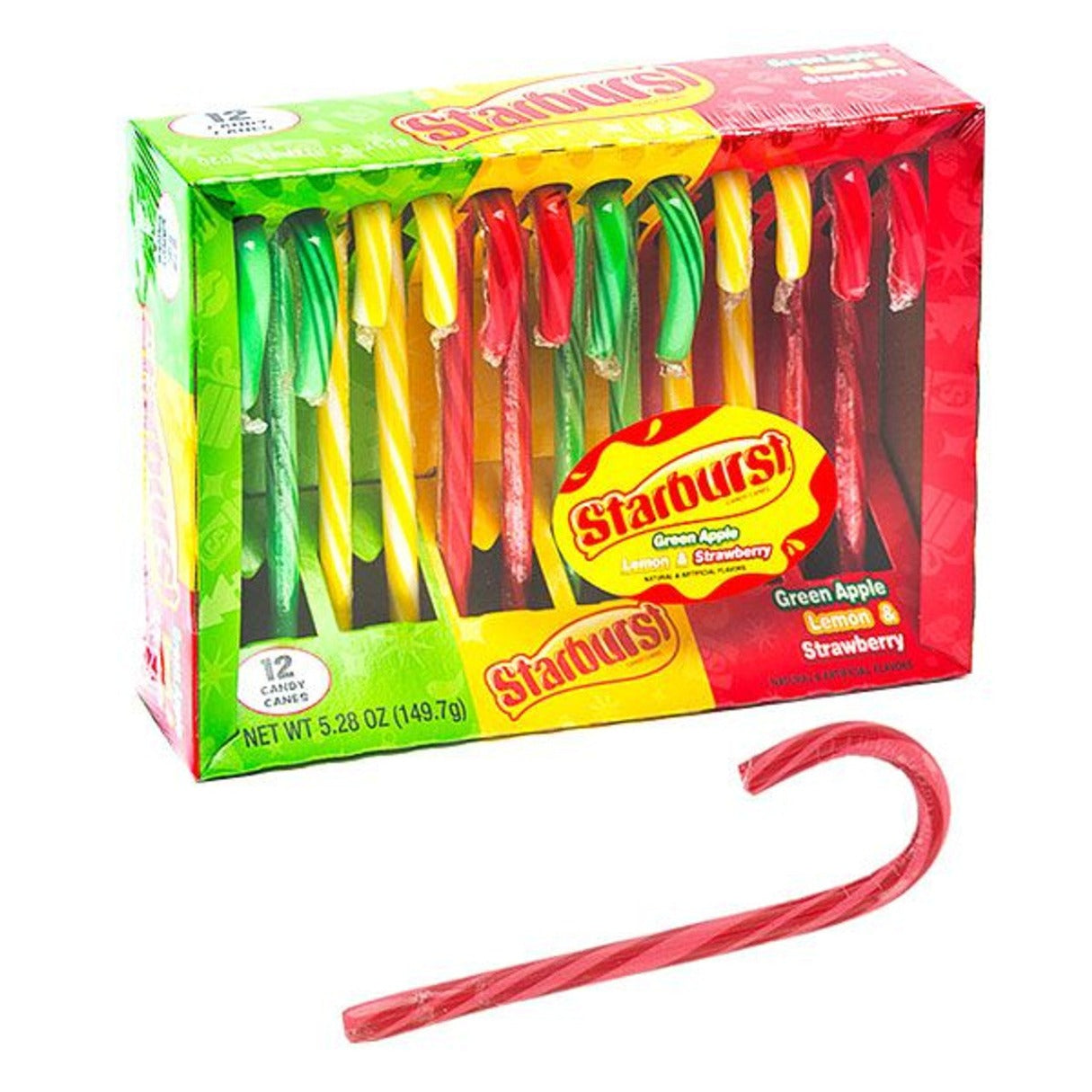 Starburst Candy Canes 5.28oz - 12ct