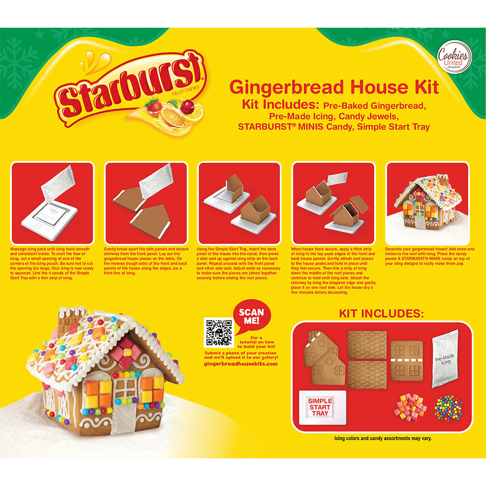 Starburst Gingerbread House Kit 20.5oz - 6ct