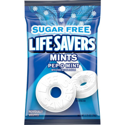 Life Savers Sugar Free Pep O Mint Bag 2.75oz - 12ct