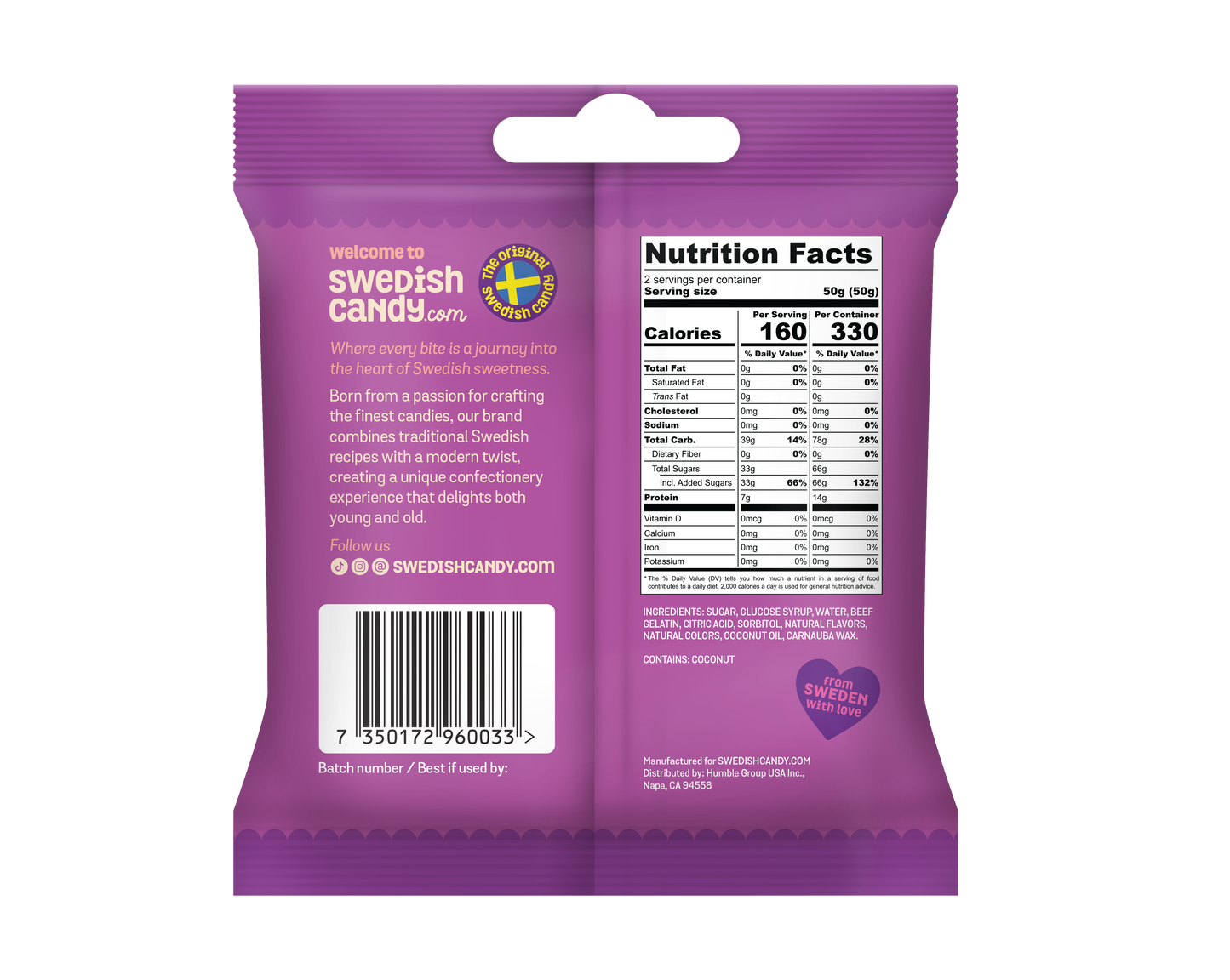 Swedishcandy.com Foamy 3.5oz - 8ct