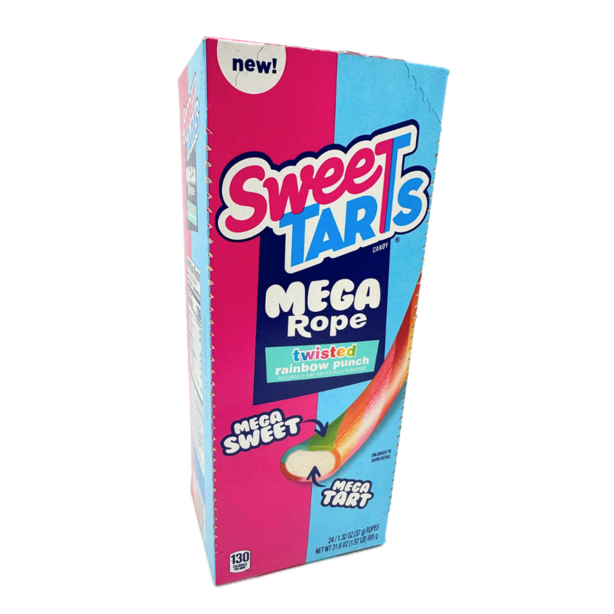 SweeTarts Mega Rope Twisted Rainbow Punch  1.32oz - 24ct