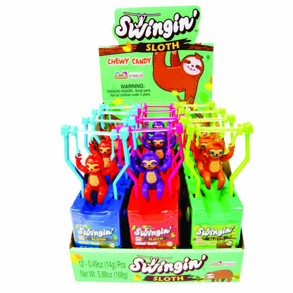 Kidsmania Swingin' Sloth Chewy Candy 0.49oz - 12ct