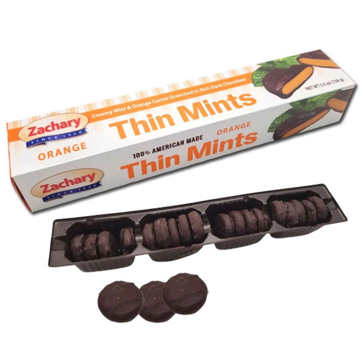 Zachary Orange Thin Mints 5.5oz - 12ct – I Got Your Candy