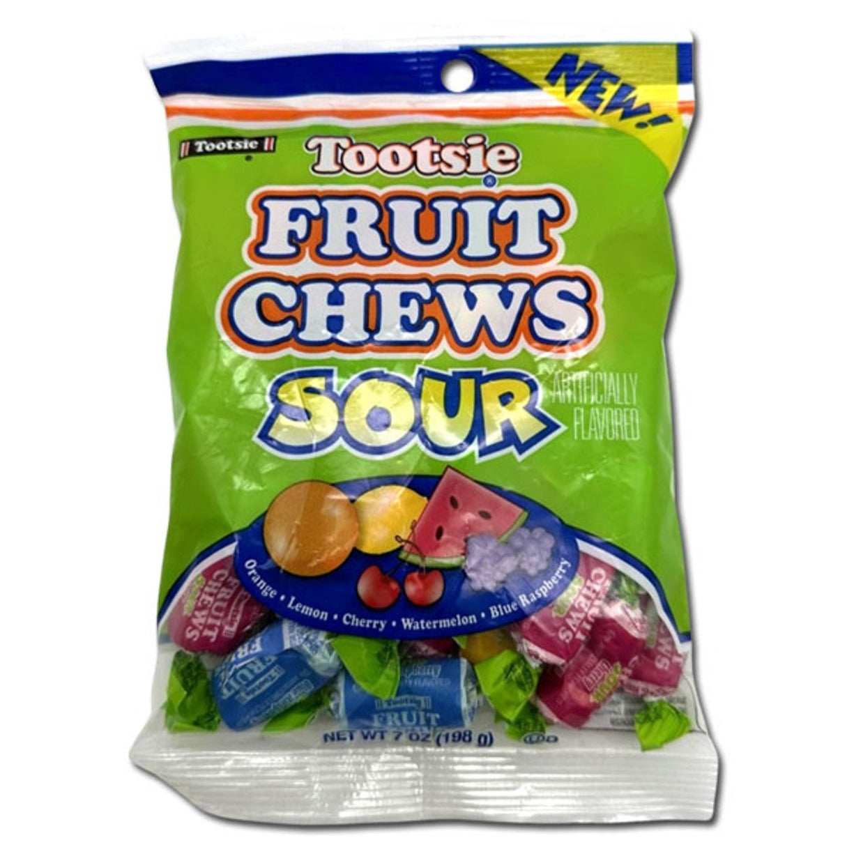 Tootsie Fruit Chews Sour 7oz - 12ct