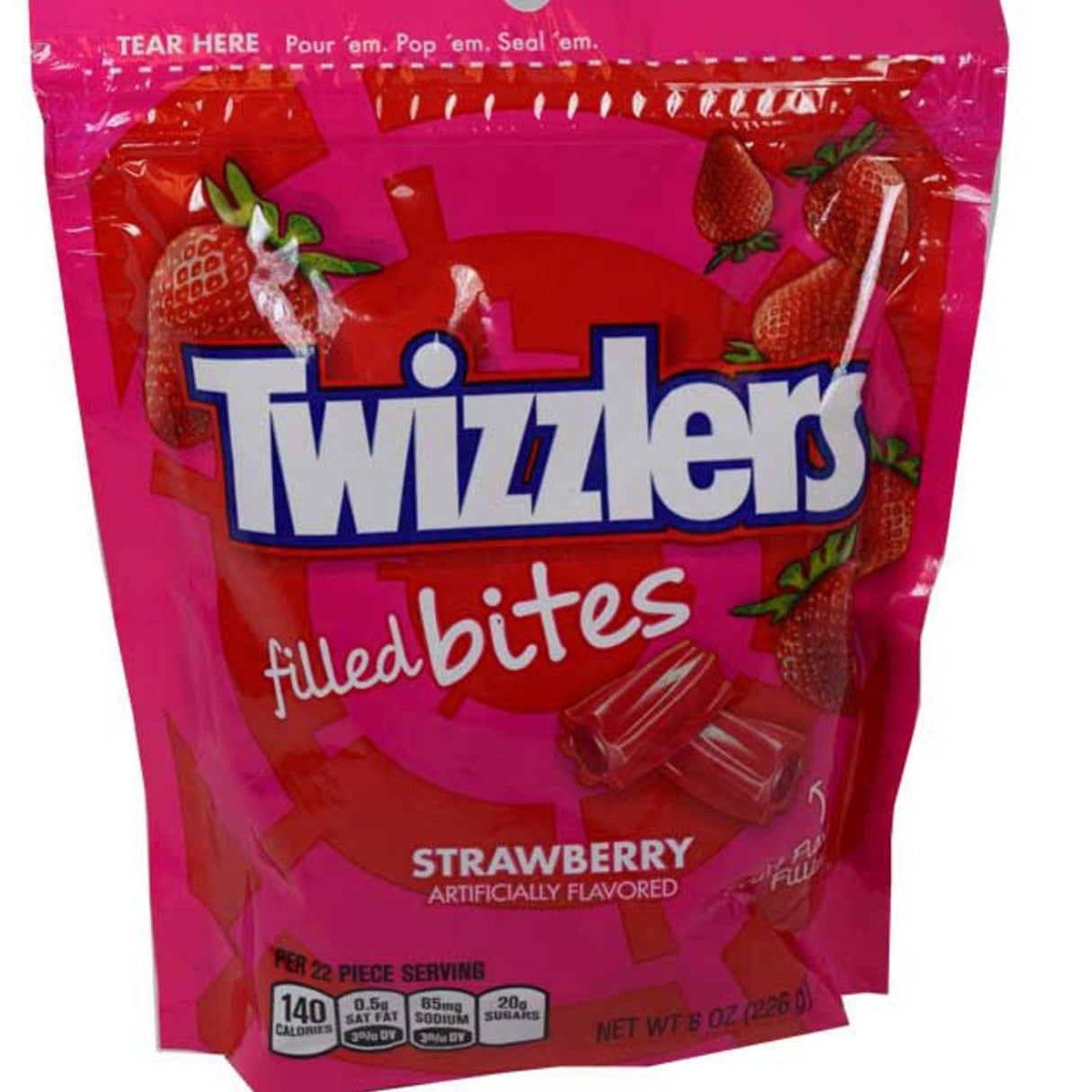 Twizzlers Filled Bites Strawberry 8oz - 12ct