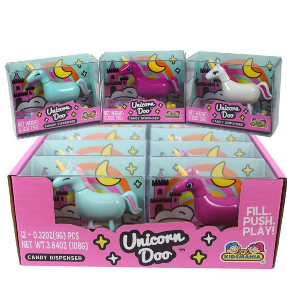 Kidsmania Unicorn Doo Doo Candy & Dispenser .32oz - 12ct