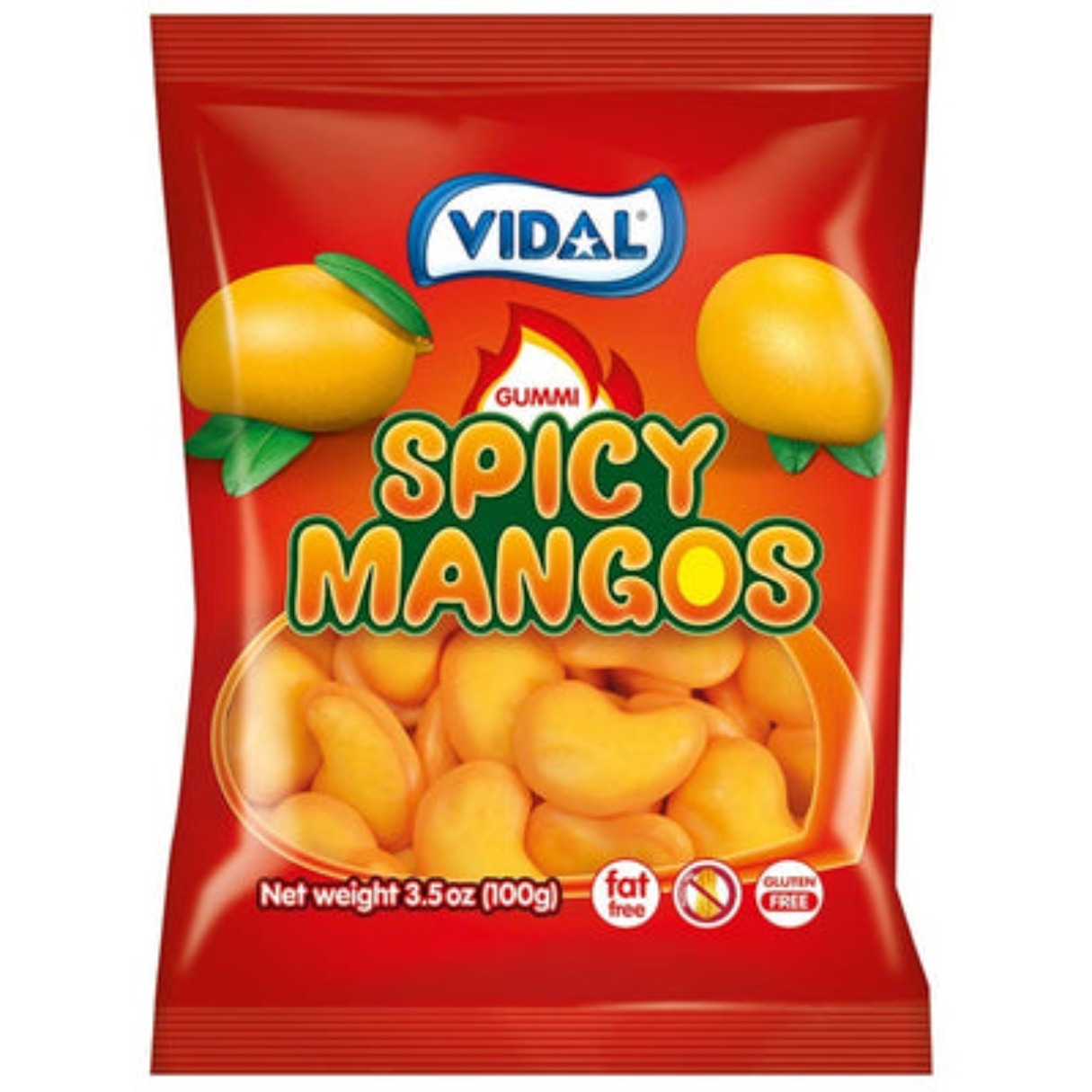 Vidal Gummi Spicy Mangos Bag 3.5oz - 14ct