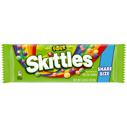 Skittles Sour Candy Share Size 3.3oz - 24ct