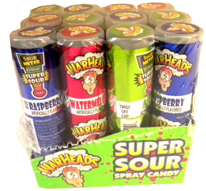 WarHeads Super Sour Spray Candy .68oz - 12ct