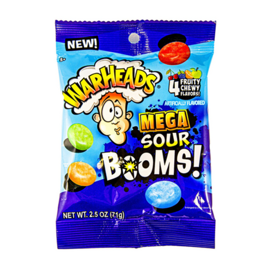 Warheads Mega Sour Booms! 2.5oz - 12ct