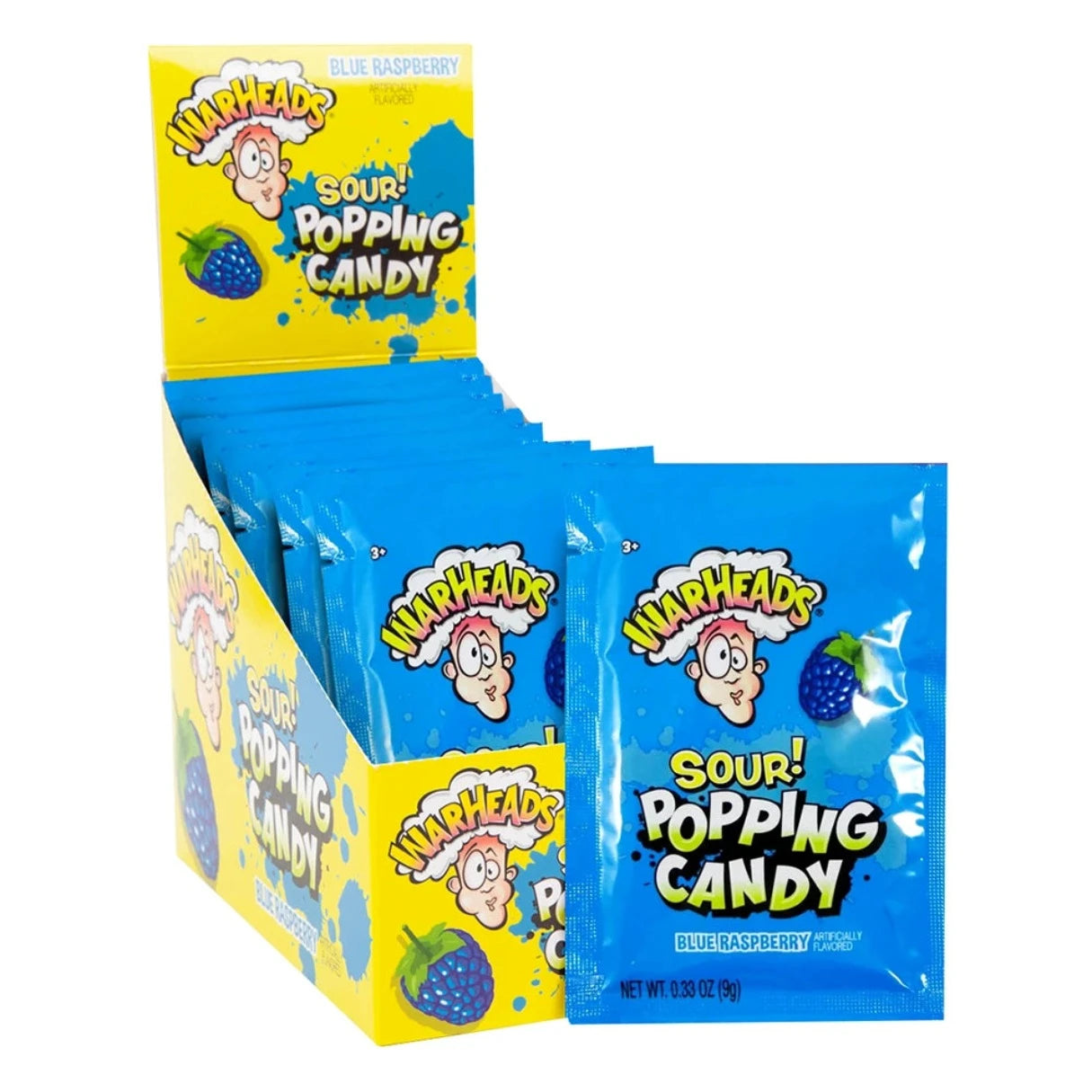 WarHeads Popping Candy Sour Blue Raspberry 0.33 oz. - 20ct