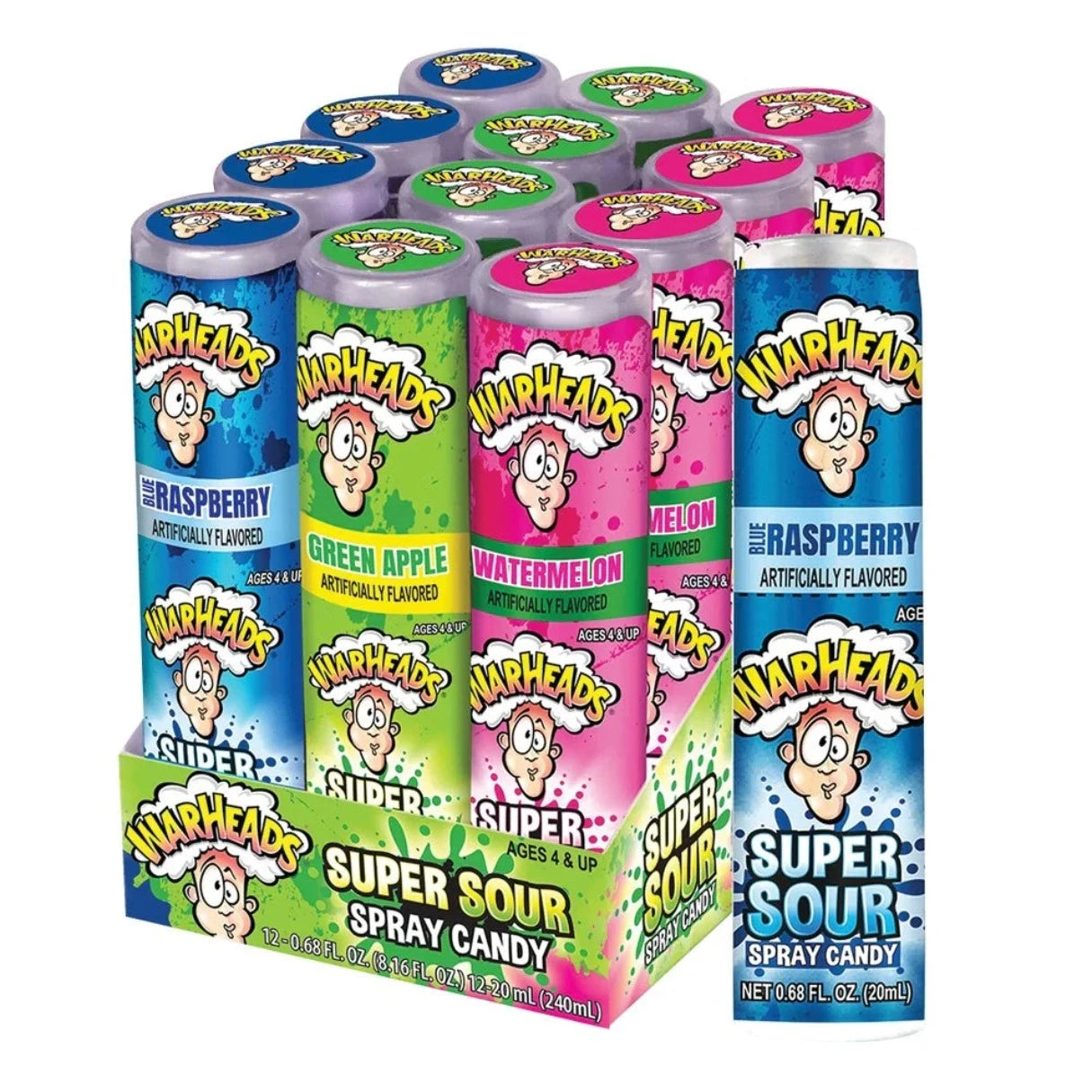 WarHeads Super Sour Spray Candy .68oz - 12ct