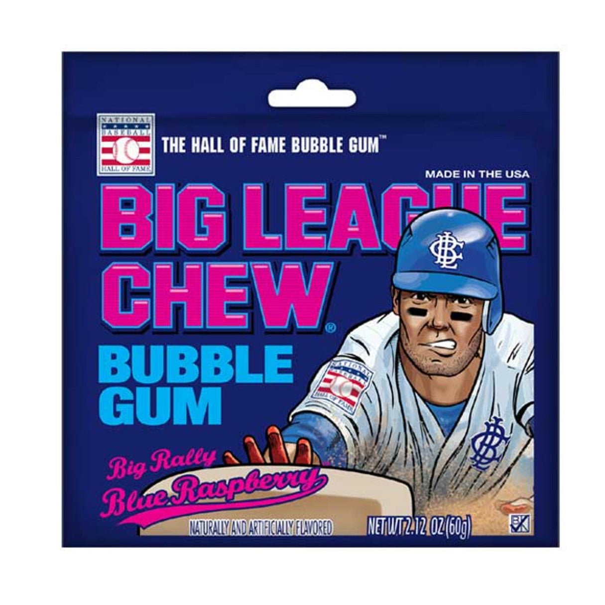 Big League Chew Blue Raspberry Bubble Gum  2.12oz - 12ct