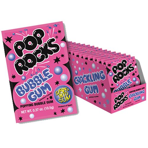 Pop Rocks Bubble Gum Popping Candy .33oz - 24ct