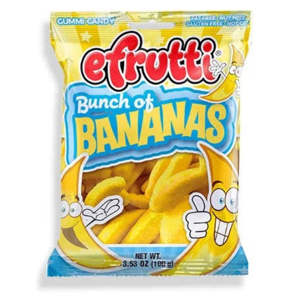 Efrutti Bunch of Bananas Gummi Peg Bag 3.5oz - 12ct