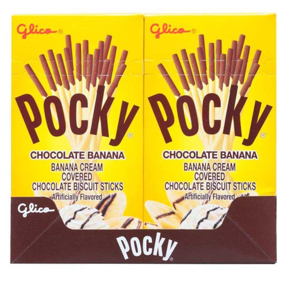 Glico Pocky Chocolate Banana Cookie Sticks 2.46oz - 10ct
