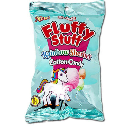 Fluffy Stuff Rainbow Sherbet Cotton Candy 2.01oz  -  12ct