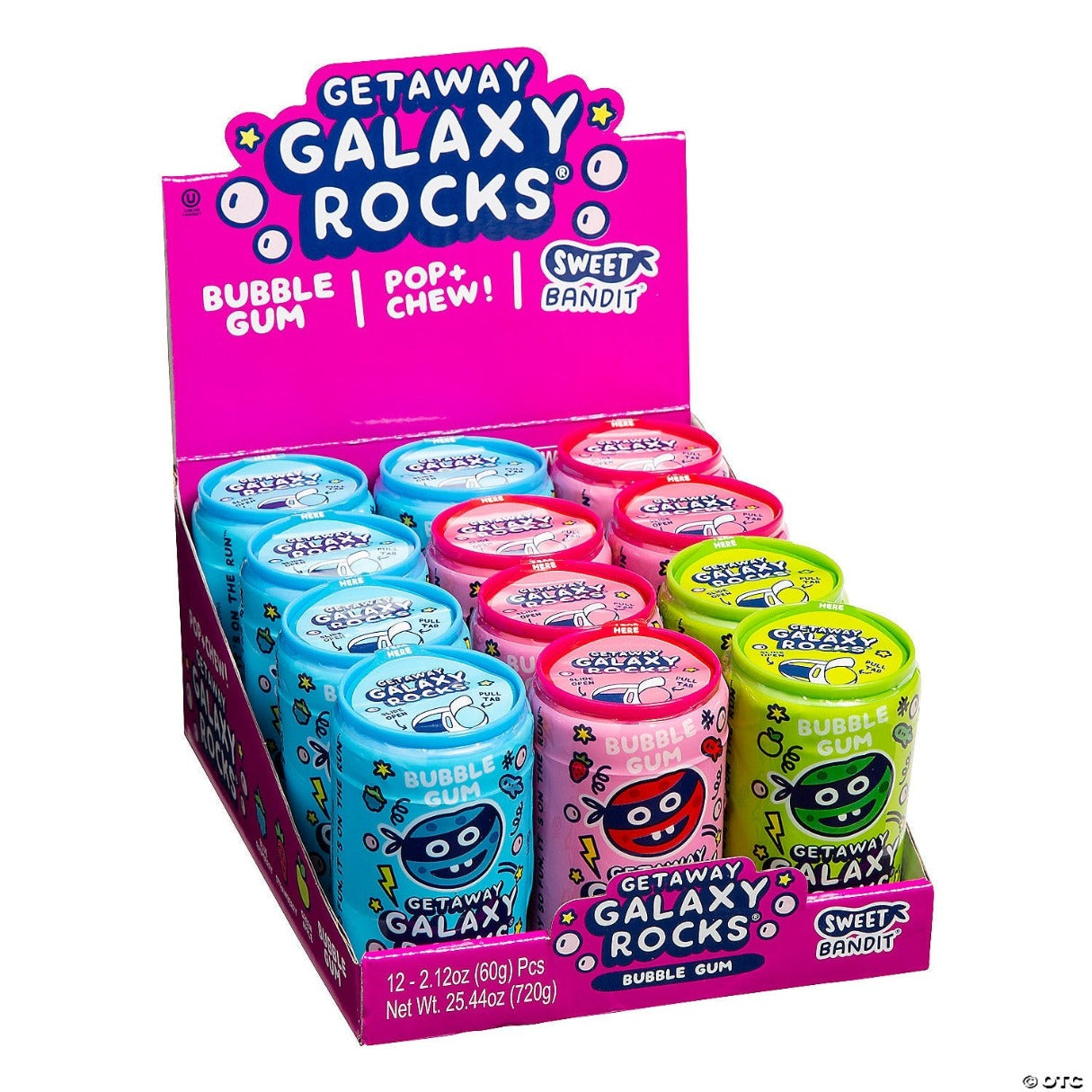 Kidsmania Getaway Galaxy Rocks Bubble Gum  2.12oz - 12ct